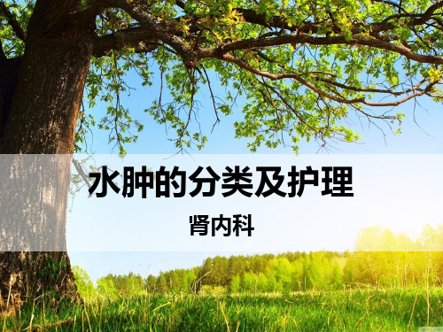 完整版水肿的分类及护理ppt