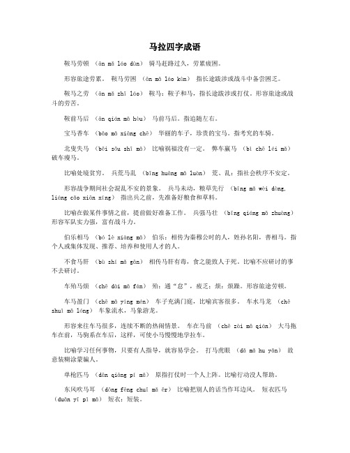 马拉四字成语