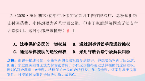 (河南专版)八年级道德与法治上册第二单元遵守社会规则第五课做守法的公民第3框善用法律课件新人教版