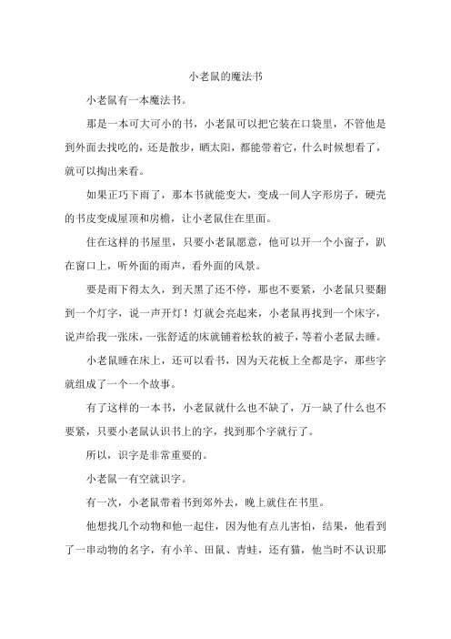 小老鼠的魔法书-作文