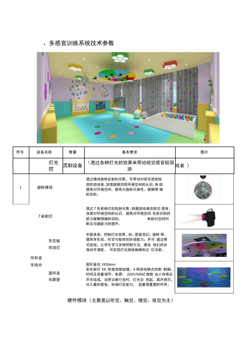 第一包水疗机55万元,儿童感官训练系统29万元