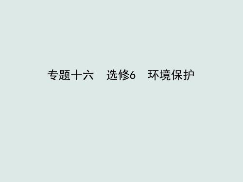 专题十六 选修6 环境保护——2020届高考地理二轮专题复习战略课件(共44张PPT)