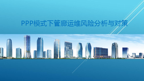PPP模式下管廊运维风险分析与对策(修改终稿)