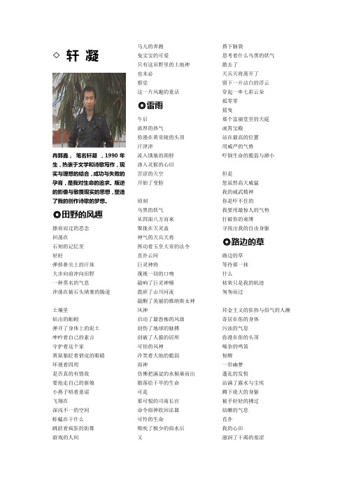 冉郭鑫诗歌集doc