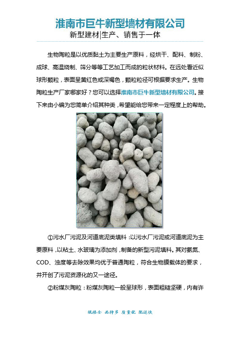 生物陶粒生产厂家