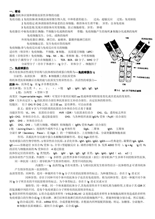 分子免疫学-复习总结
