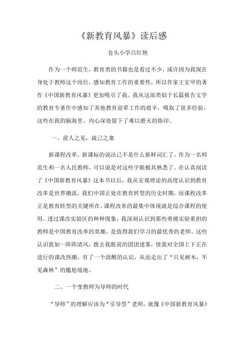 新教育风暴读后感 -完整获奖版
