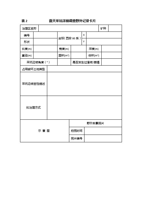 地质调查表