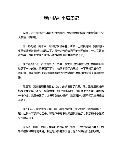 我的精神小屋周记