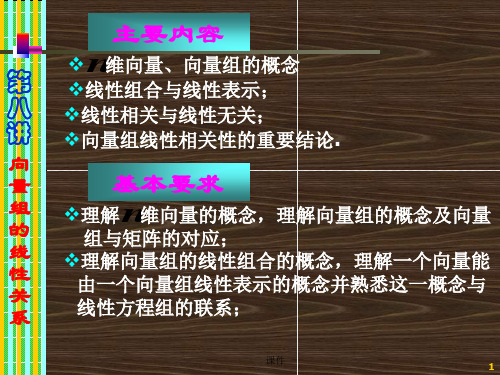 线性代数08 向量组线性关系