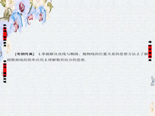 北师大版(理)数学课件第8章 第9节 直线与圆锥曲线的位置关系ppt版本