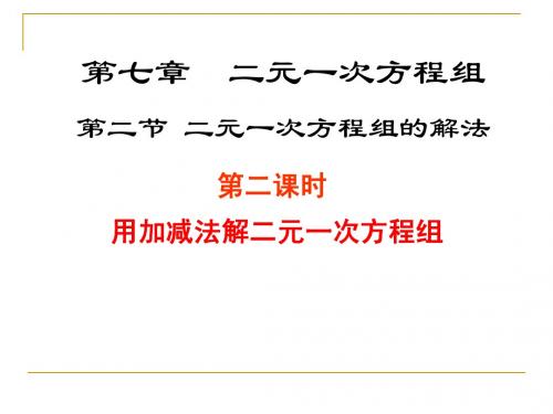 解二元一次方程组(二)演示文稿