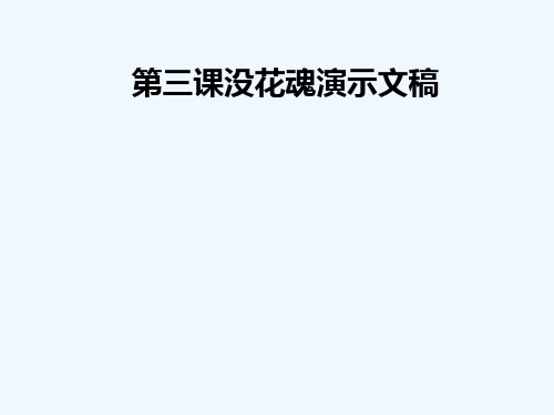 第三课没花魂演示文稿
