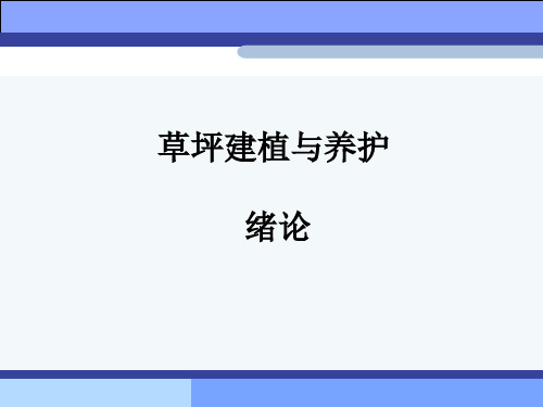 草坪草、草坪分类PPT课件