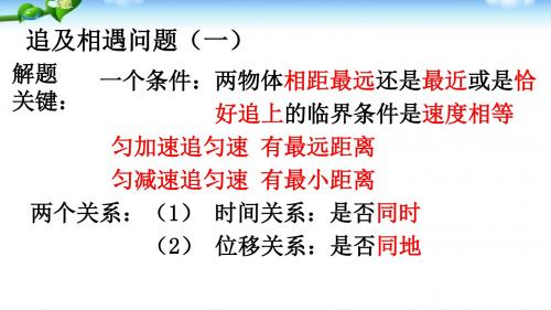 人教版物理  必修1  第2章  追及相遇专题(二)