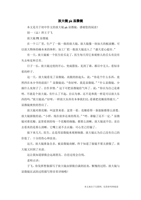 放大镜pk显微镜_初中作文