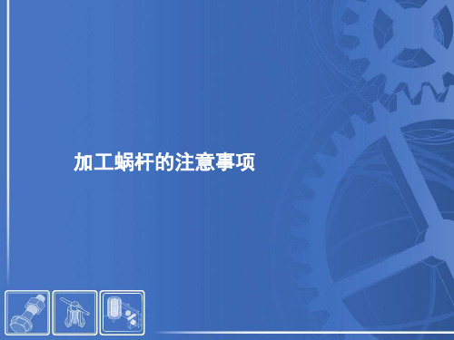 加工蜗杆的注意事项