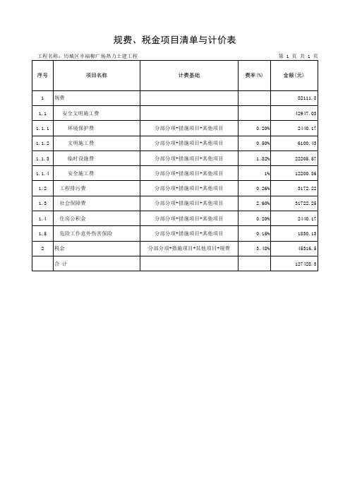 商务标部分