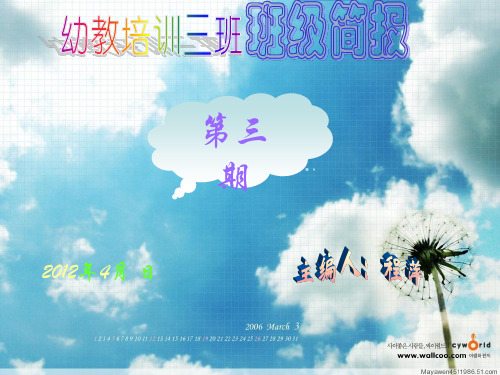 幼教培训三班班级简报