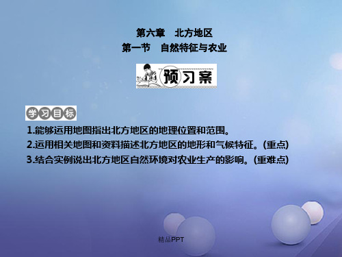 人教版初中地理八年级下册第六章 北方地区第一节 自然特征与农业课件