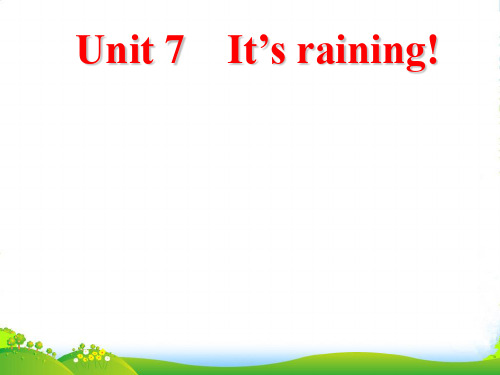 人教版七年级英语下册Unit7 It is raining精品课件(19张)