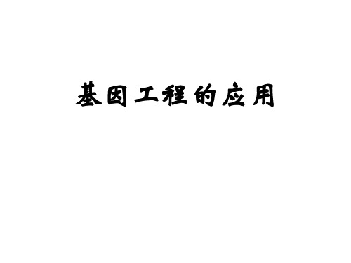 人教版教学课件基因工程的应用11123
