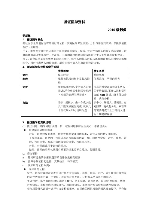 循证医学资料