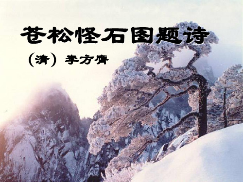 苍松怪石图题诗 优秀ppt课件3