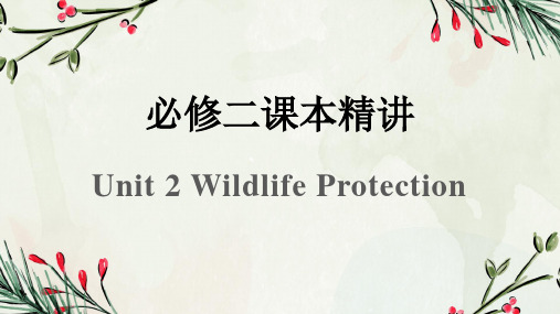 人教版(2019)必修第二册Unit 2 Wildlife Protection 词汇精讲课件