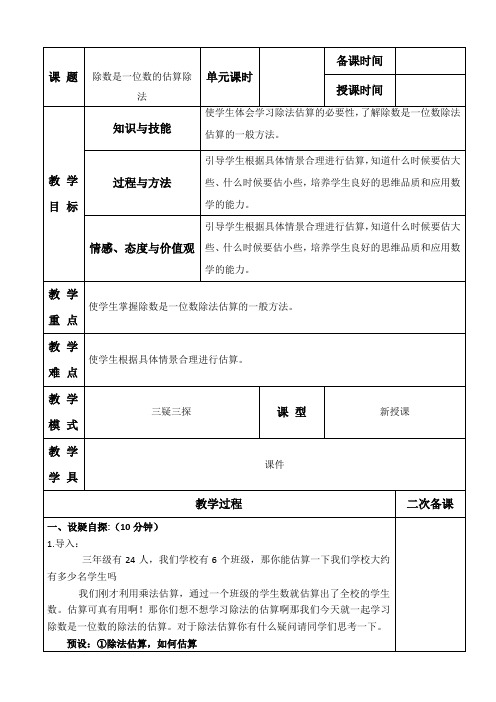 除法估算