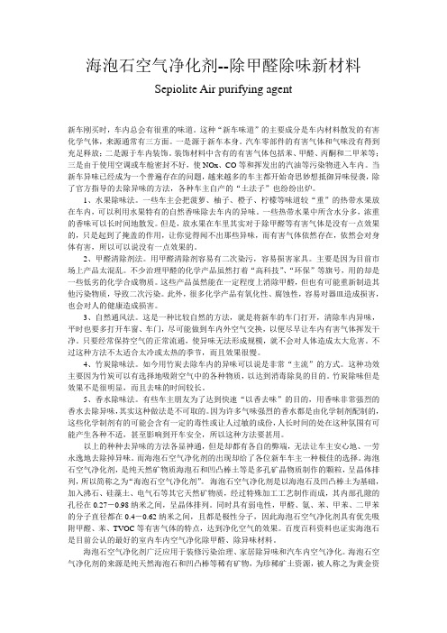海泡石空气净化剂