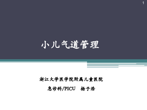 小儿气道管理ppt课件