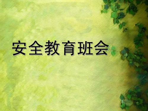 大学生安全教育_PPT