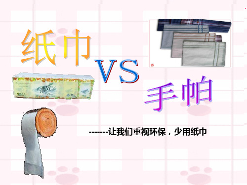 纸巾vs手帕  环保 演示文稿 小报