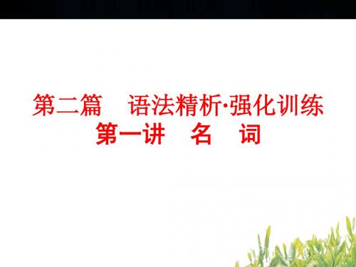 2015年中考英语(人教版)总复习：第二篇 语法精析 (1)