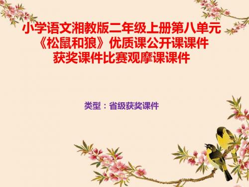 小学语文湘教版二年级上册第八单元《松鼠和狼》优质课公开课课件获奖课件比赛观摩课课件B009