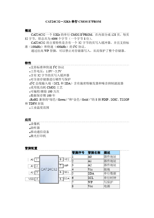CAT2432-32Kb串行CMOSE2PROM