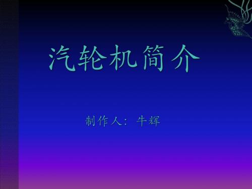 汽轮机介绍