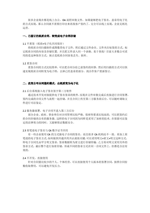 纸质合同怎么转变为电子合同
