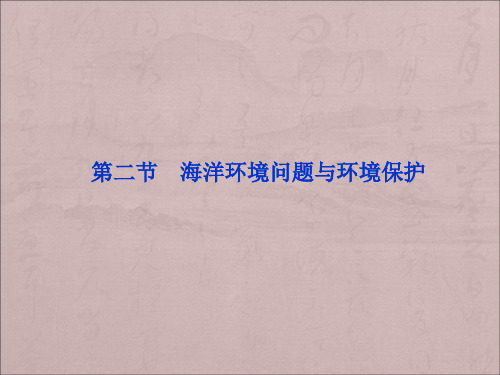 人教版高中地理选修2第六章第二节《海洋环境问题与环境保护》ppt课件1
