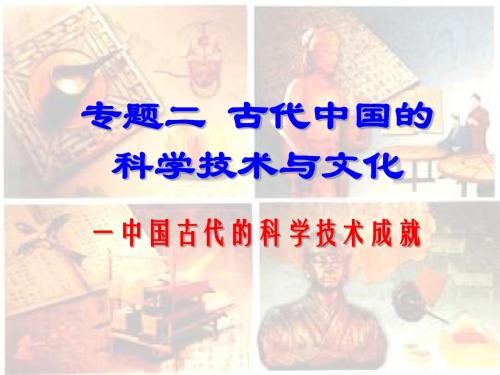 高考总复习：中国古代的科学技术成就