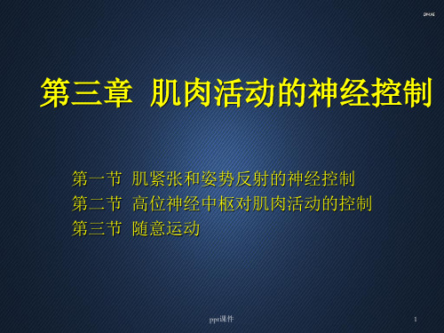 第三章  肌肉活动的神经控制  ppt课件