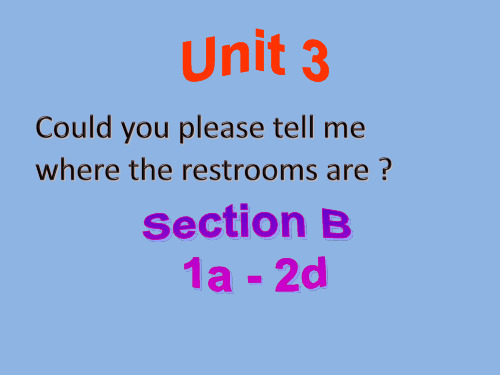 人教版 九年级英语 上册 Unit+3+Could+you+please+tell+me+where
