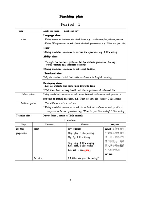 上海版新牛津英语2BM2U2教案