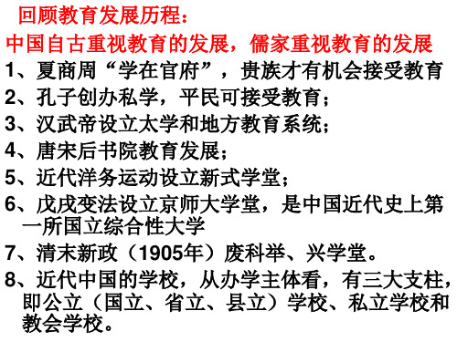 优秀课件人教版高一历史必修三教学课件 第21课 现代中国教育的发展 (共32张PPT)