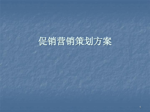 促销营销策划方案ppt课件