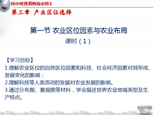 新湘教必修II：3.1农业区位因素与农业布局(1)(28张)