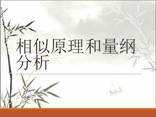 相似原理和量纲分析 PPT