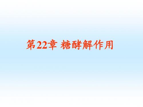 第22章 糖糖酵解作用