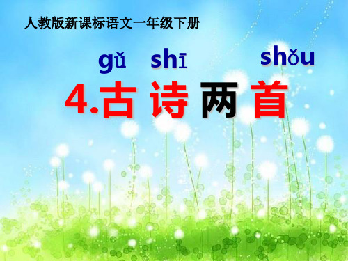 人教版新课标语文一年级下册PPT课件：4.古诗两首